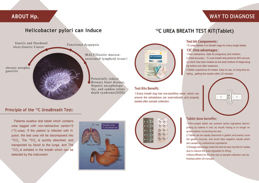 13c Urea Breath Test Kit for Diagnosis of Helicobacter Pylori Detection device