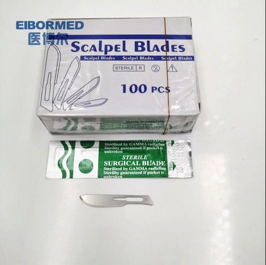Surgical Instrument Sterile Disposable Carbon Steel Scaplel Blades with 10/11/12/15/18/20/22/21/23/24