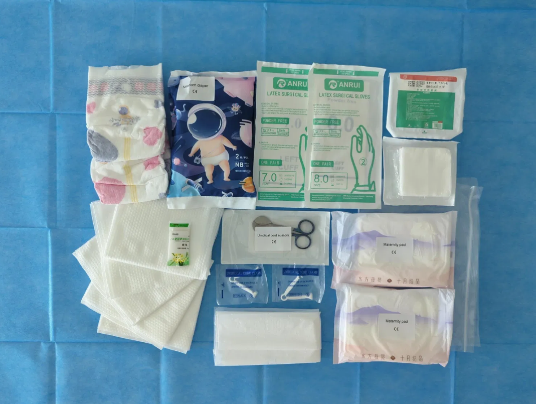Sterile disposable Emergency Delivery kit sterile Delivery Instrument Packs single use CE ISO