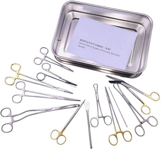 general minor surgery instrument kit with gold handle